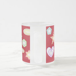 Red shapes mug frostad glasmugg