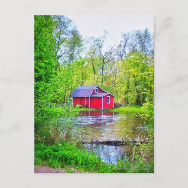 RED SHED POSTCARD VYKORT (Framsida)