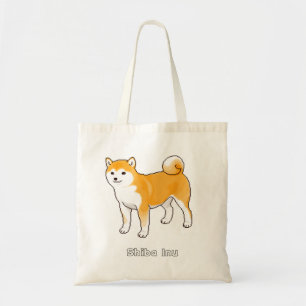 Red Shiba Inu & Black och Tan Shiba Inu Pixel Art Tygkasse