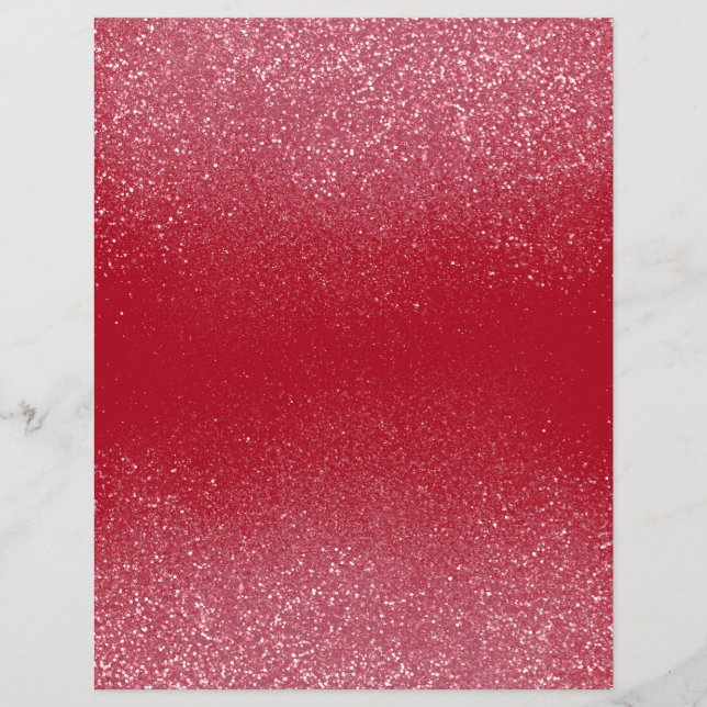 Red Shimmer Glitter Dust Scrapbook Papper (Framsida)