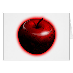 Red Shiny Apple - förbjuden frukt Hälsningskort