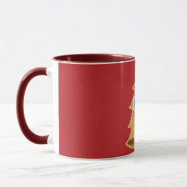 Red Shiny Christmas Tree Personalized Photo Mugg