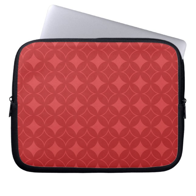 Red shippo mönster laptop sleeve (Framsidan)