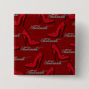 Red Shoes-Fashionista-Button Knapp