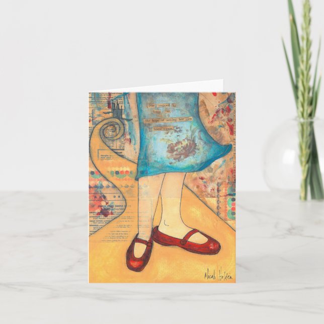 Red Shoes Notecard Kort (Framsida)