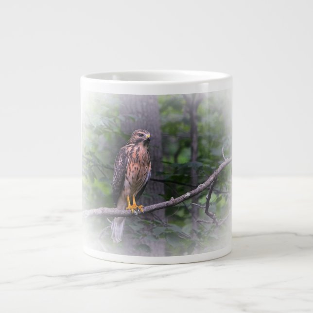 Red Shouled Hawk Jumbo Mugg (Framsidan)