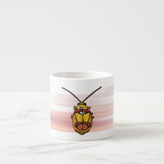 Red Shouled Löv Beetle Espressomugg (Framsidan)