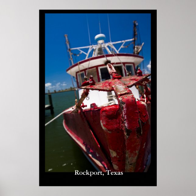 Red Shrimp Boat Poster (Framsidan)