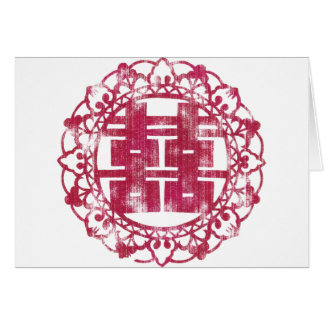 Red Shuan Xi Hälsningskort