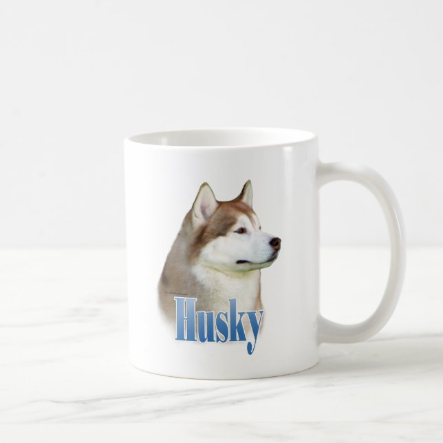 Red Siberian husky Namn Kaffemugg (Höger)