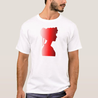 Red Silhouette 1800s Mode Woman 1 T-Shirt