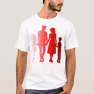 Red Silhouette Matching Family Shirt T Shirt
