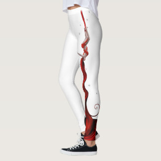 Red Silke Artist Leggings (enben) Yoga Byxor.