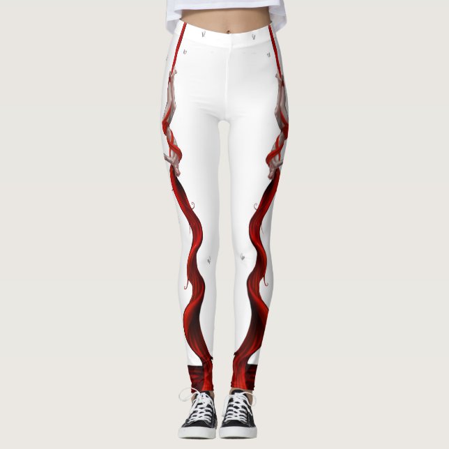 Red Silke Artist Yoga Leggings (båda ben) (Framsida)