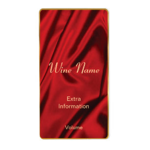 Red Silke Vin-etikett Fraktsedel