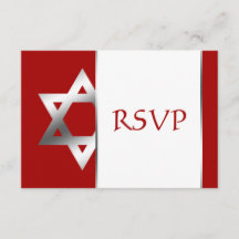 Red Silver Star of David Pub Mitzvah OSA