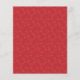 Red & Silver Studentmössa Toss Scrapbook Papper