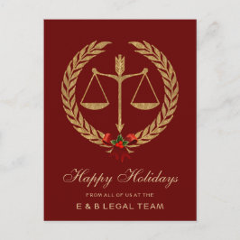 Red Simple Attorney-jul Helg Vykort