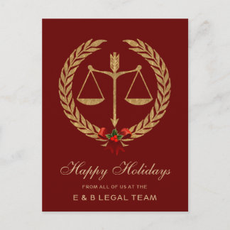 Red Simple Attorney-jul Helg Vykort
