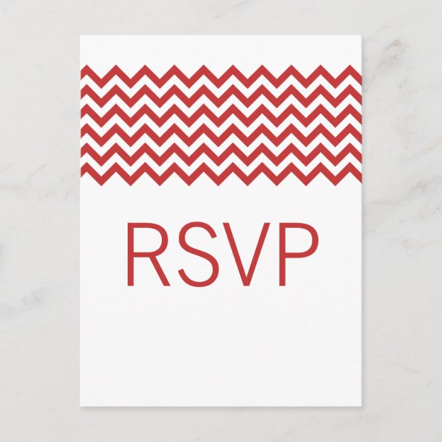 Red Simple Chevron OSA Postcard Inbjudan Vykort (Framsida)