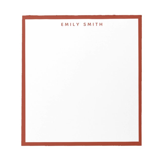 Red Simple Modern Anteckningsblock (Framsida)