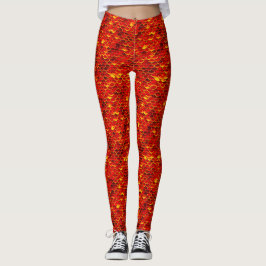 Red Sjöjungfru  Leggings Ariel Inspired