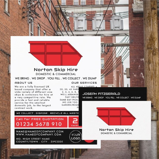 Red Skip, Skip/Dumpster Company Visitkort (Skapare uppladdad)