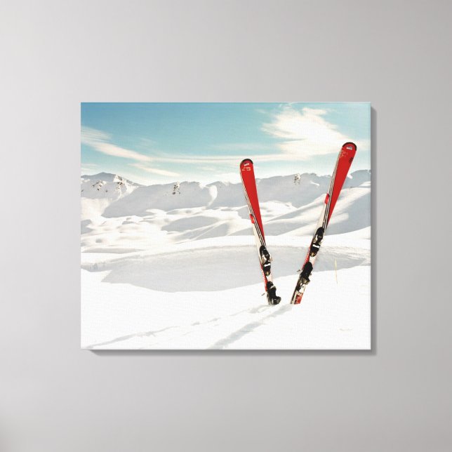 Red Skis Canvastryck (Framsida)