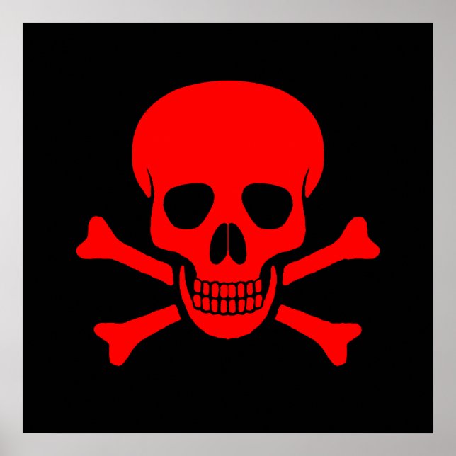 Red Skull & Crossbone Poster (Framsidan)