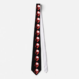 Red Skull Hand Teckning Artwork Neck Tie Slips