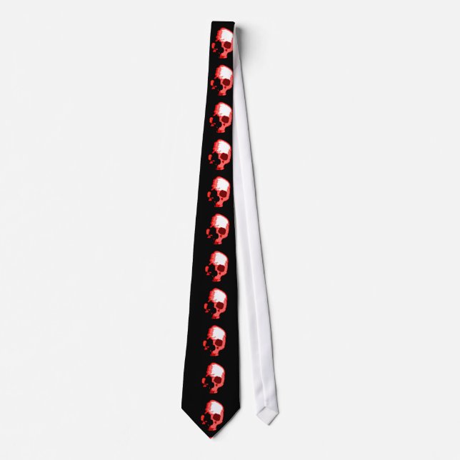 Red Skull Hand Teckning Artwork Neck Tie Slips (Framsida)