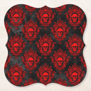 Red Skull och Gothic Black Underlägg Papper