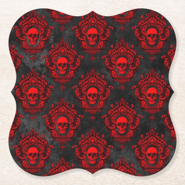 Red Skull och Gothic Black Underlägg Papper (Framsida)