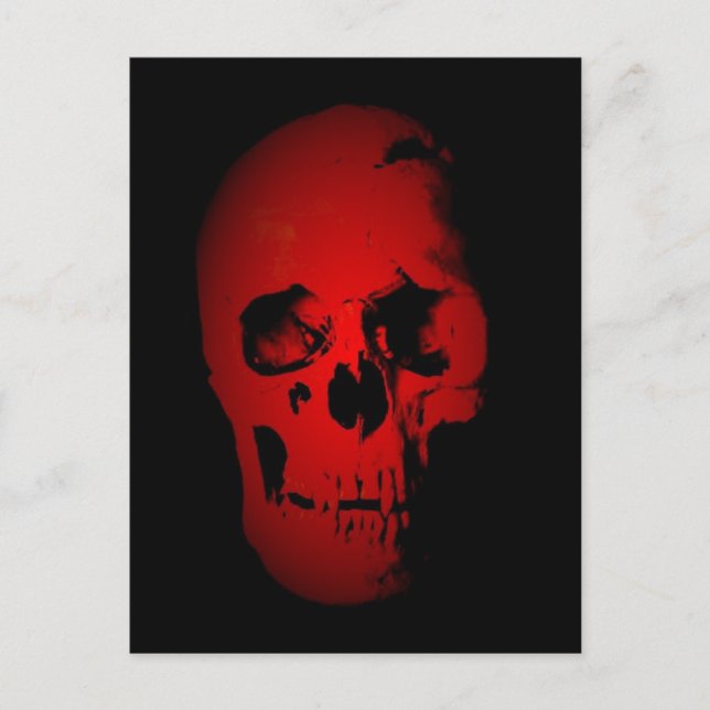 Red Skull Skeleton Vykort (Framsida)
