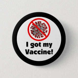 Red Slash Covid-19 I Har My Vaccine Black Virus Knapp