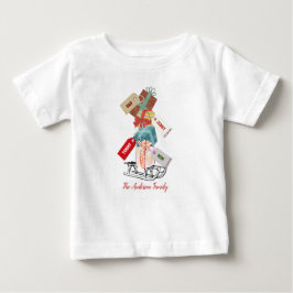 Red Sled Cute Whimsiic, unik modern jul T Shirt