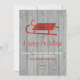 Red Sled Rustic Corporate-julkort Julkort