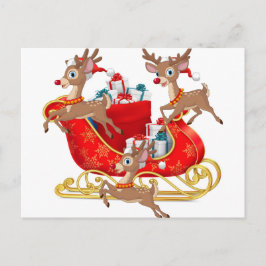 Red Sleigh Helg Vykort