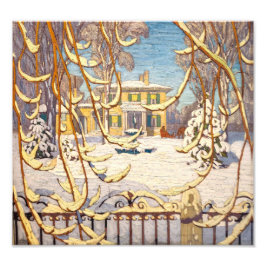 Red Sleigh House, Winter | Lawren Harris | Fototryck