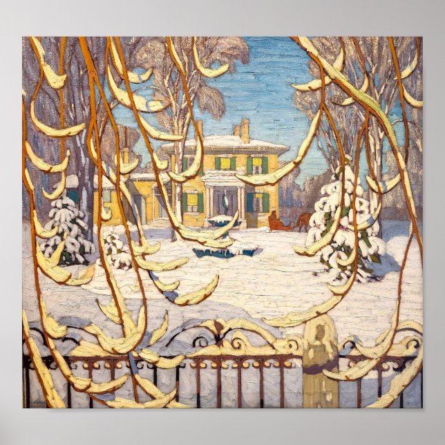 Red Sleigh House, Winter | Lawren Harris | Poster (Framsidan)