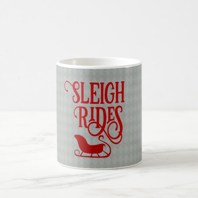 Red Sleigh Rides Helgdag Kaffemugg (Center)