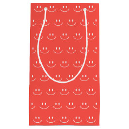 Red Smile Mönster Gift Bag