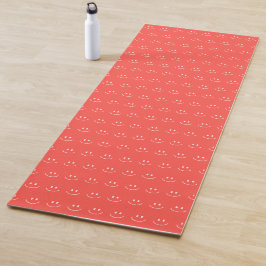 Red Smile Mönster Yoga Mat