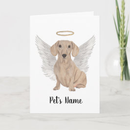 Red Smooth Dachshund Sympathy Memorial Kort