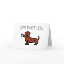 Red Smooth Dachshund Tiny Mors dag