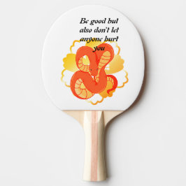 Red Snake on a Golden Flower" | Unik och luxuriös Pingisracket