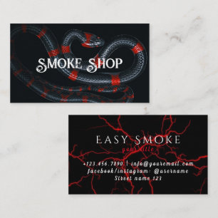 Red Snake Smoke Shop Vape Affärskort Visitkort