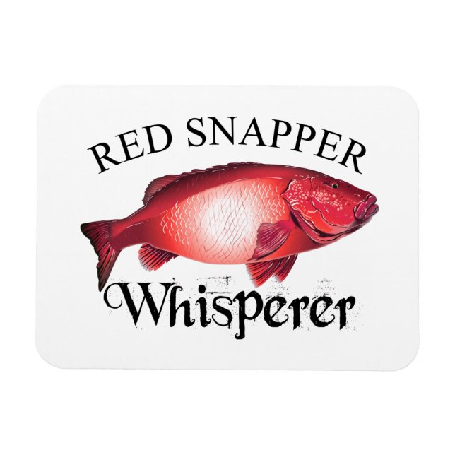 Red Snapper Whisperer Light Magnet (Horisontell)