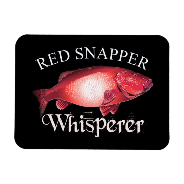 Red Snapper Whisperer Mörk Magnet (Horisontell)