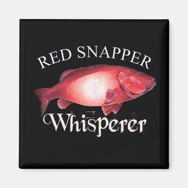 Red Snapper Whisperer Mörk Magnet (Framsidan)